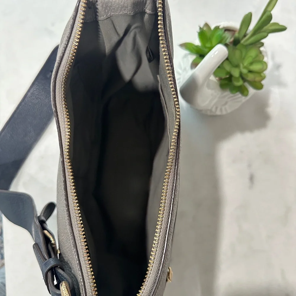 💋Coach F76697 Jes Colorblock Hobo Heather Gray/Black Pebbled Leather Bag - Picture 10 of 12